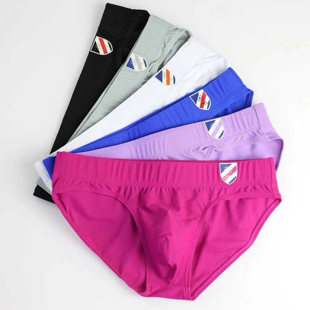 

BRAVE PERSON 2019 New Sexy Underwear Men Briefs Mesh Breathable Mens Underwear Underpants Brief Male Panties 6 Colors