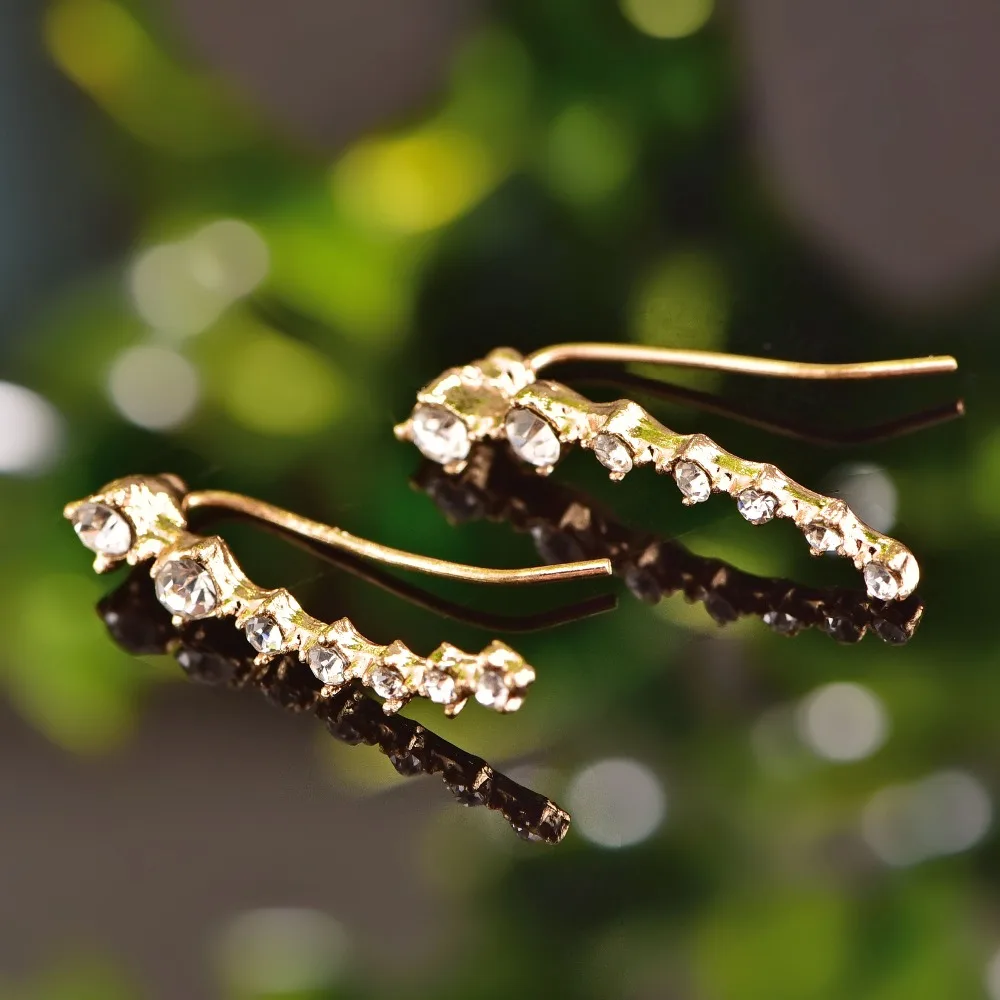 Новые модные циркониевые серьги в виде ковша для женщин уникальные золотые