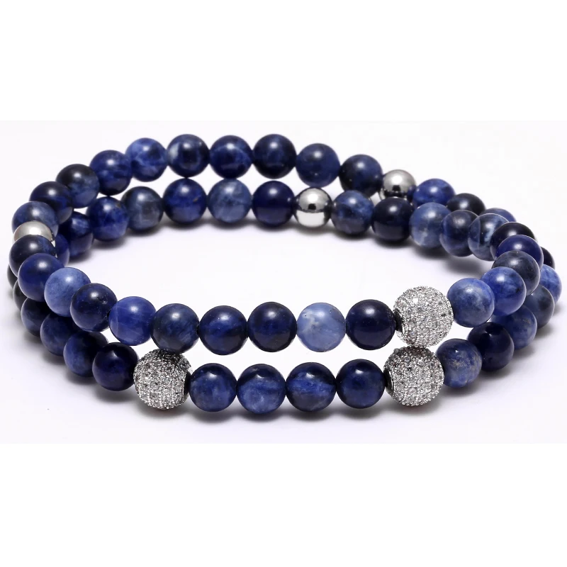 Браслет для мужчин/натуральный камень/браслет из бисера Micro Pave Cz браслеты