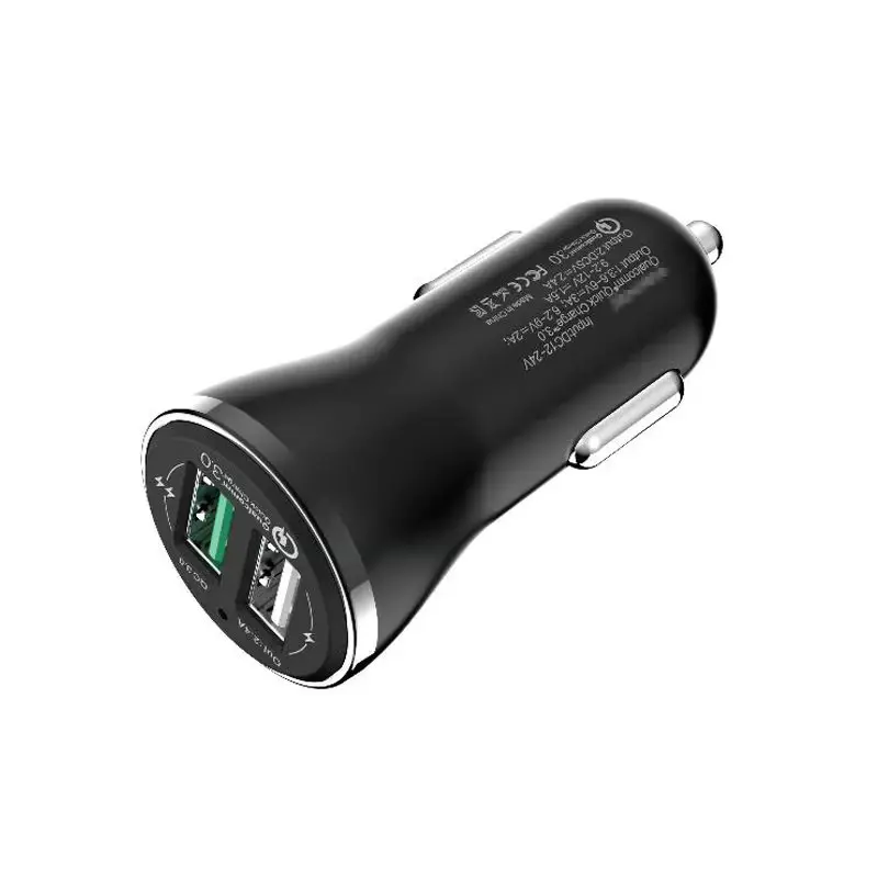 Автомобильное зарядное устройство Qualcomm 3 0 с двумя USB портами быстрое для Samsung Xiaomi