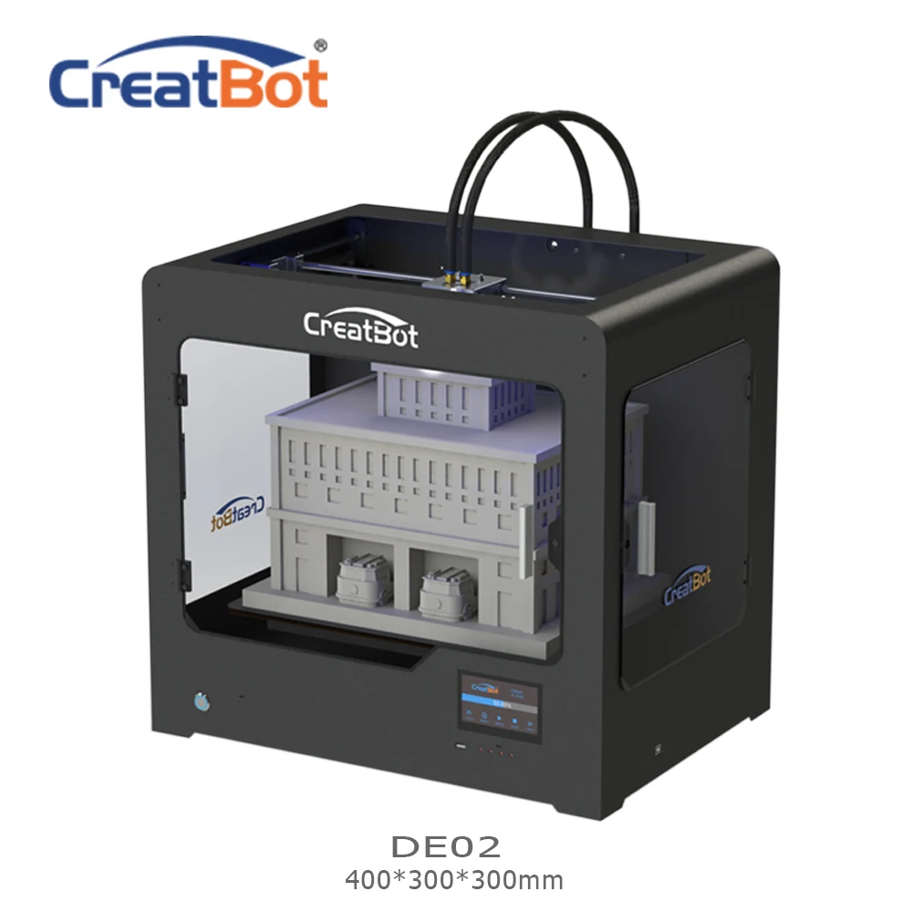 CreatBot 3d принтер DE02 размер сборки 400*300*300 мм двойной экструдер металлическая рама