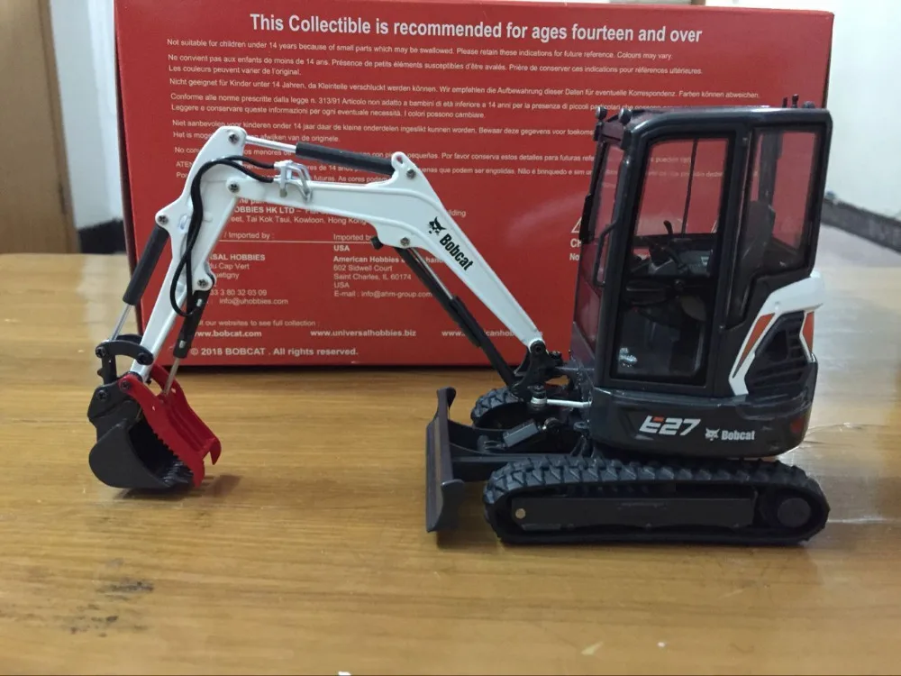 Новое поступление! Универсальные хобби Bobcat E27 с кабиной компактный экскаватор 1/25