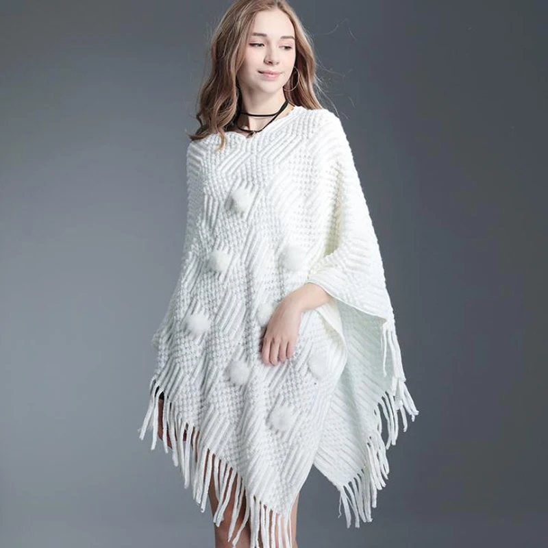 Korea Style Women Batwing Sleeve Shawl Cloak Fringed Hem Loose Pullover Autumn Winter Blouse Knitting Poncho Cape Tops
Korea Style Women Batwing Sleeve Shawl Cloak Fringed Hem Loose Pullover Autumn Winter Blouse Knitting Poncho Cape Tops