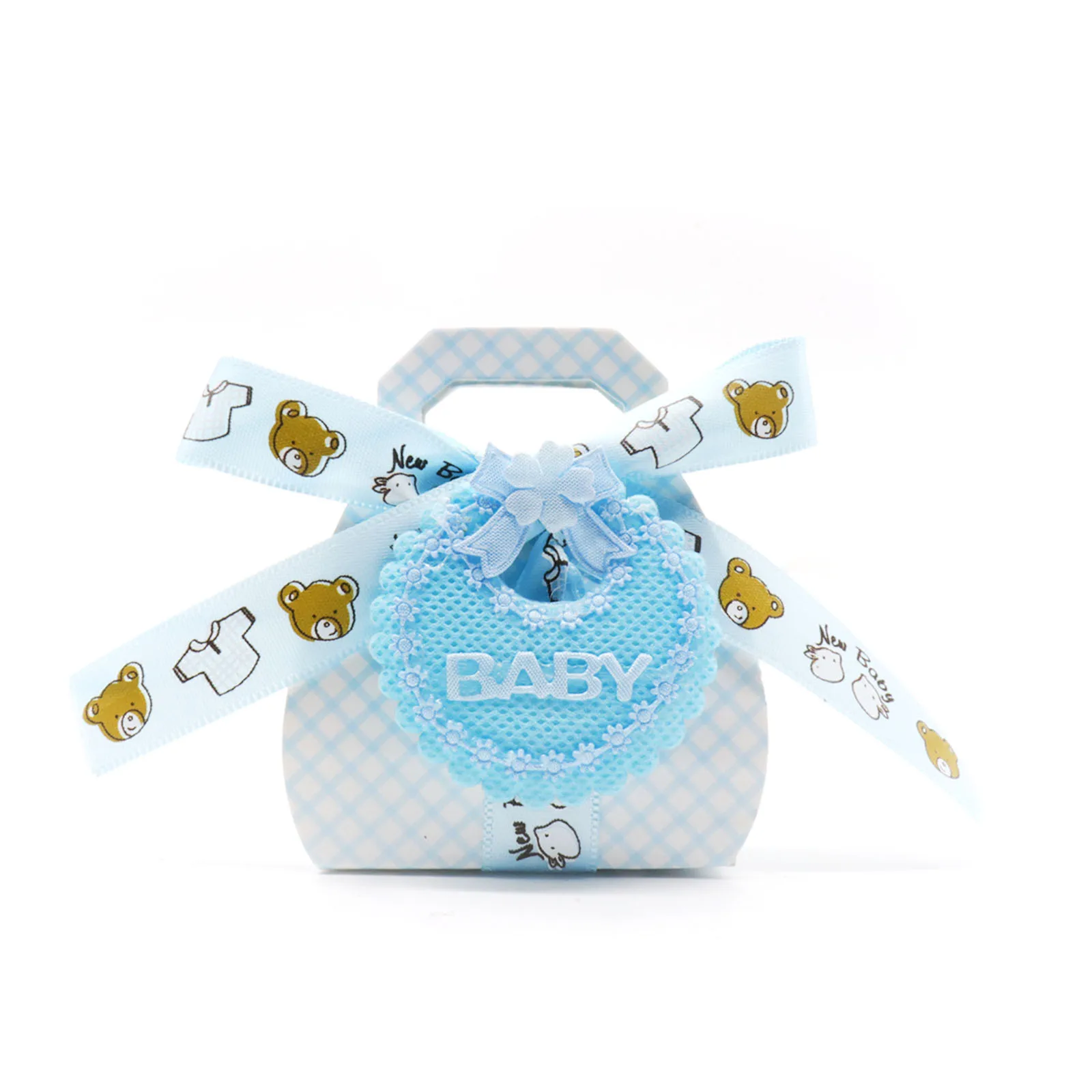 12pcs Baby shower Pink/blue Cute Cartoon bear paper candy bag gift box Kids birthday party DIY decorations supplies | Дом и сад