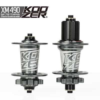 grey KOOZER XM490 велосипедные ступицы 32 отверстия Сверхлегкий hup Передний+ задний+ быстросъемный набор для дисковый тормоз горного велосипеда запчасти - Цвет: grey
