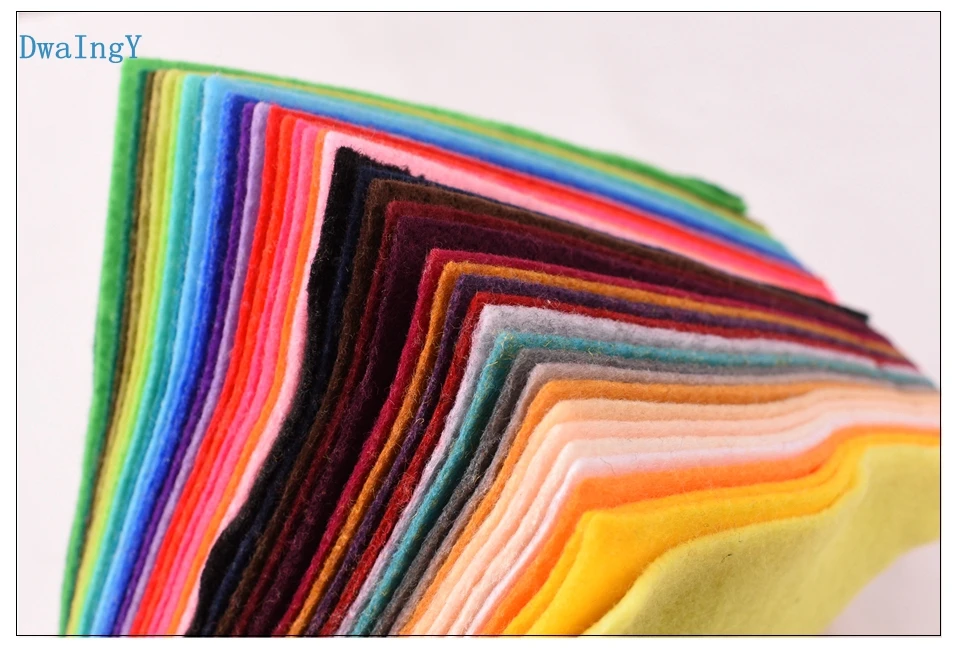 DwaIngY 42 pcs1mmThick Мягкий войлок F полиэстер нетканый материал для DIY ручной работы Carfts 15X15 см