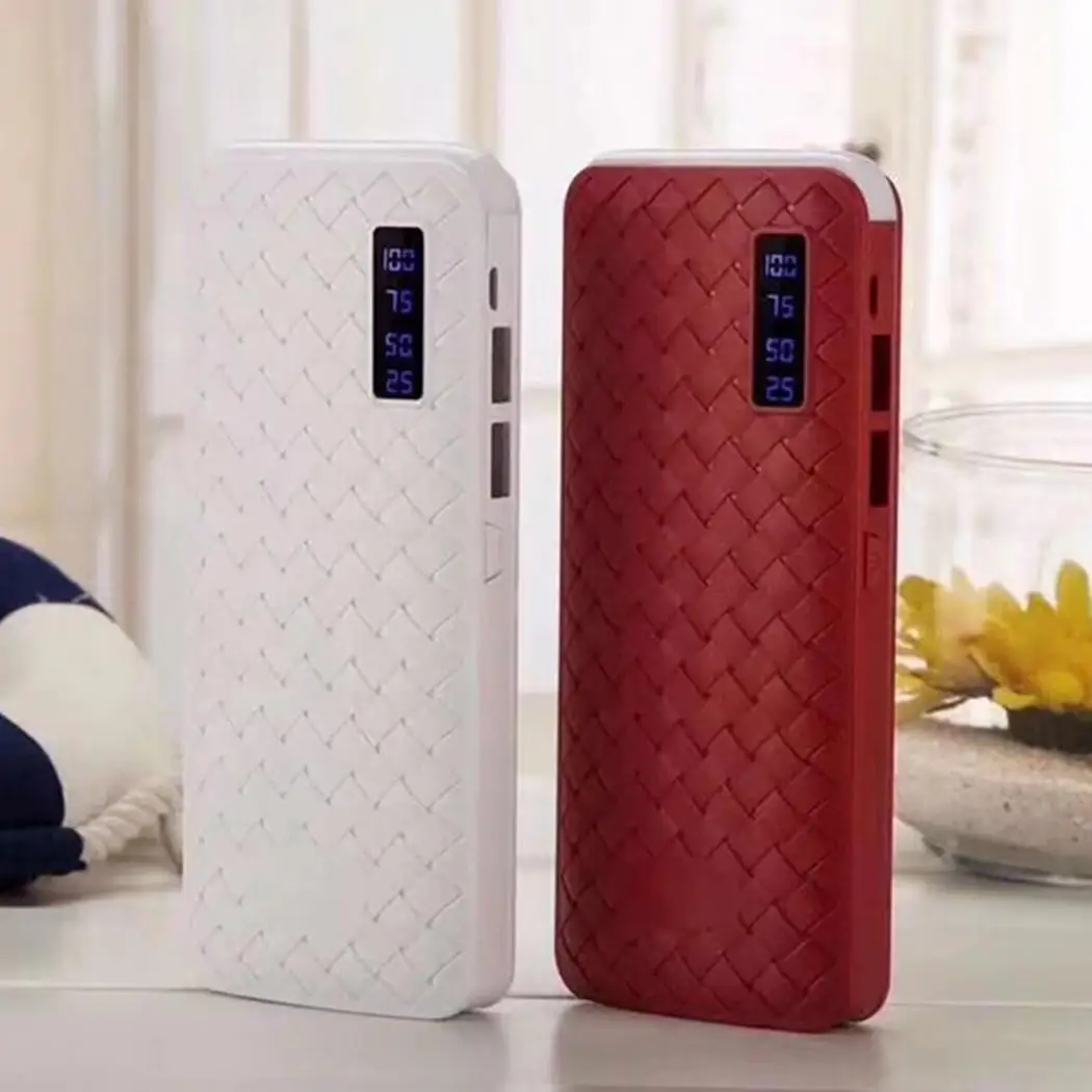30000mAh портативное зарядное устройство с двумя USB мобильное Внешнее светодиодный