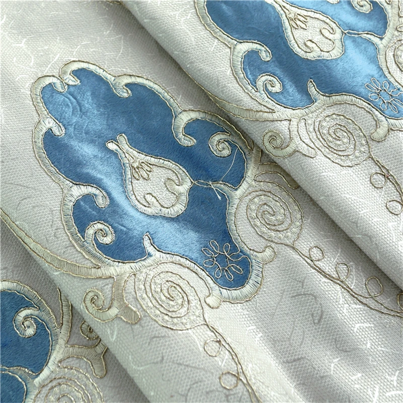 High Quality European Embroidered Villa French Window Blackout Curtains for Living Room Classic Luxury Flat Curtain Bedroom | Дом и сад