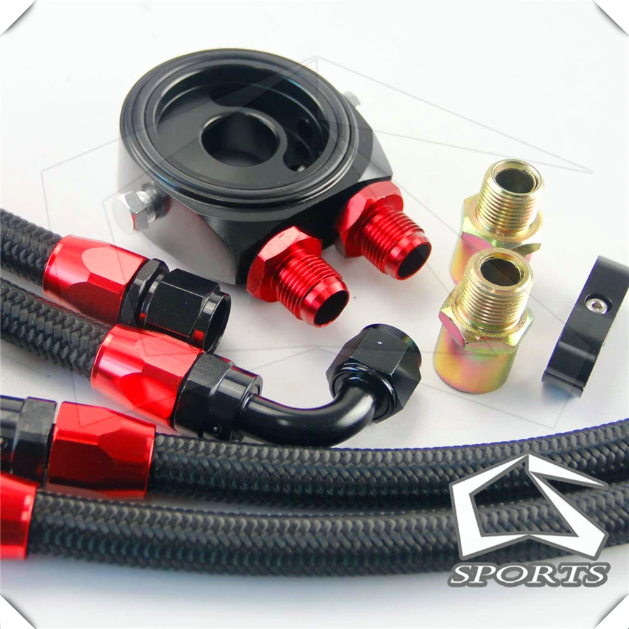 17 рядов 32 мм AN 8AN Универсальный Масляный радиатор двигателя + Адаптер фильтра 7