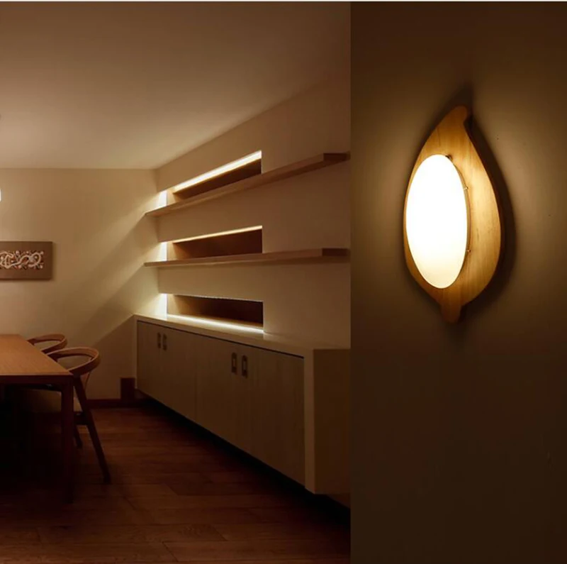 Прикроватная лампа в скандинавском стиле для комнаты современный деревянный