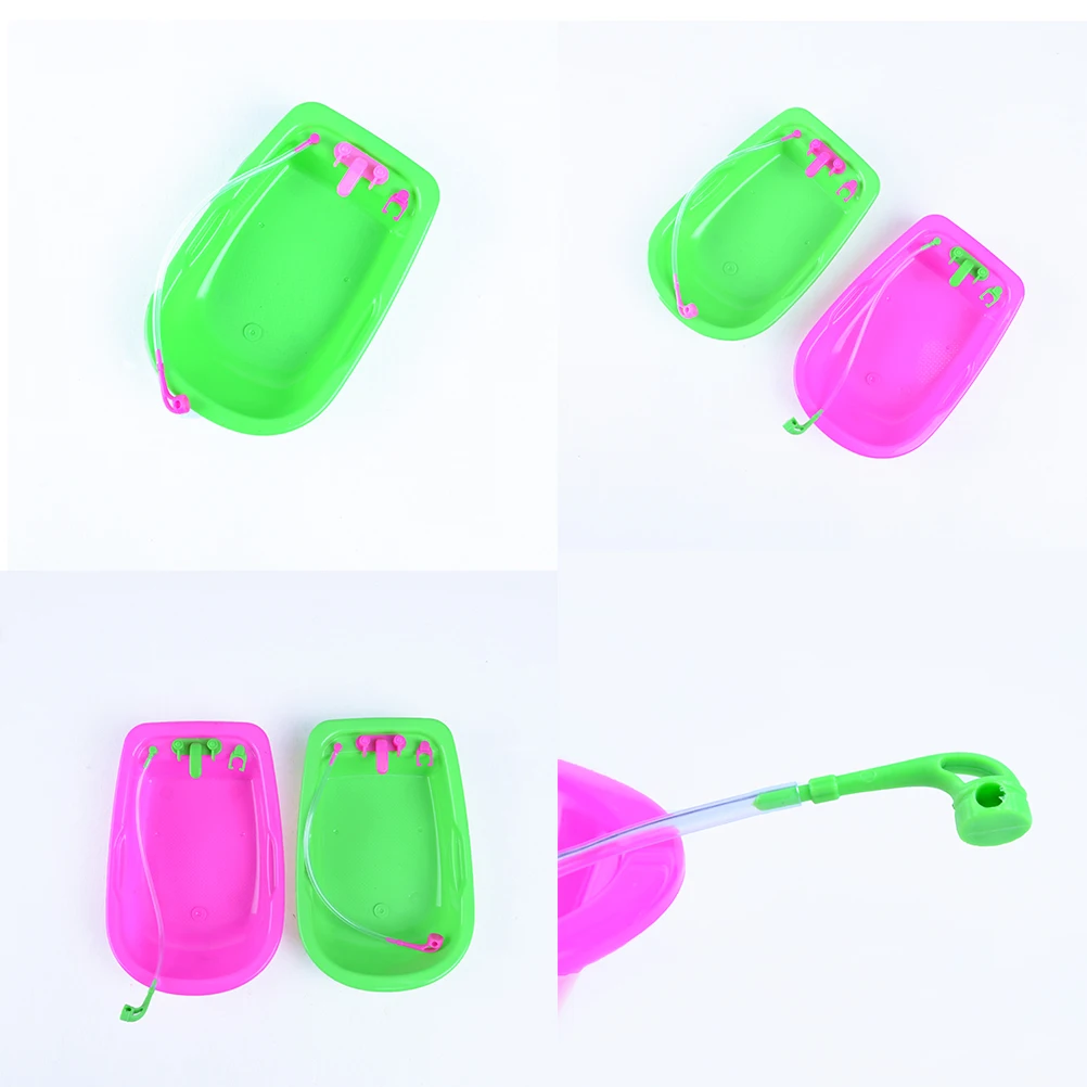 

Furniture Cute Baby Bathroom Bathtub Accessaries Play House Decor Baby Toy Play House Toys Bath Tub Doll Accessories