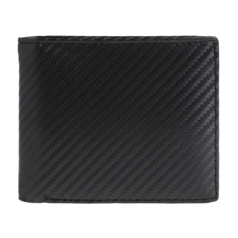 Черный THINKTHENDO Fashion Men's Bifold Leather Wallet ID Credit Card Holder Billfold Purse Clutch - Цвет: Черный