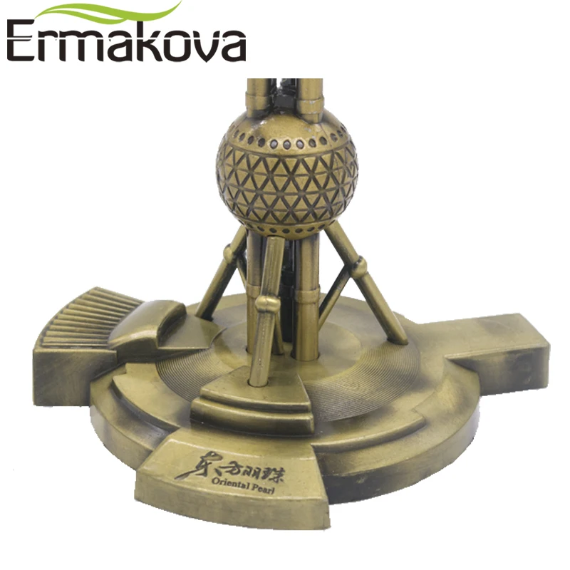 ERMAKOVA античная бронза Шанхай Восточный жемчуг модель башни Металлическая