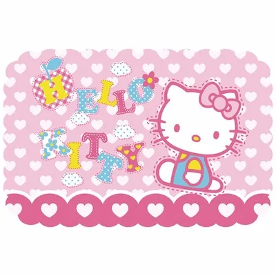 Kawaii Kitty PVC настольные коврики кухонная салфетка-подставка обеденный водонепроницаемый коврик для стола. Украшение стола. Коврик для мыши. 9 цветов