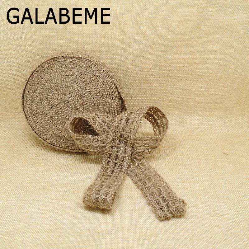 Galabeme 10 метров джутовые мешковины Rolls Hessian ленты DIY Орнамент Рождественское