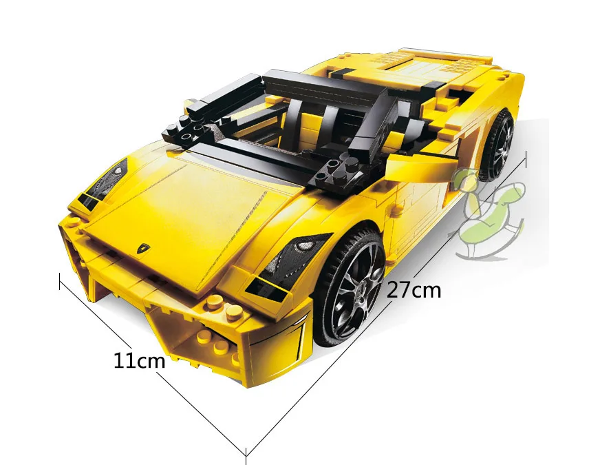 YILE 008 Совместимость гонка Lamborghiki полицейский автомобиль LP560 4 8214 строительные