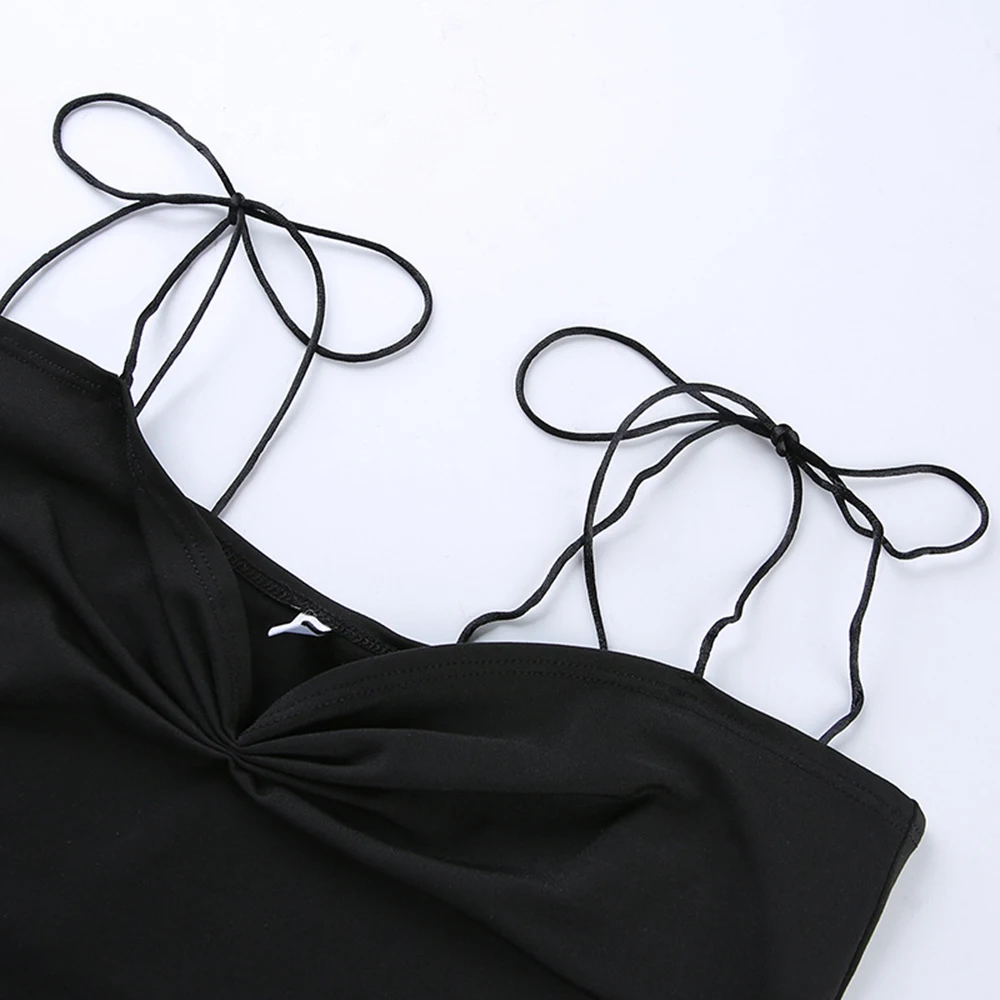 Черный белый цвет летние женские пляжные Повседневное Slim Fit Танк Футболки с