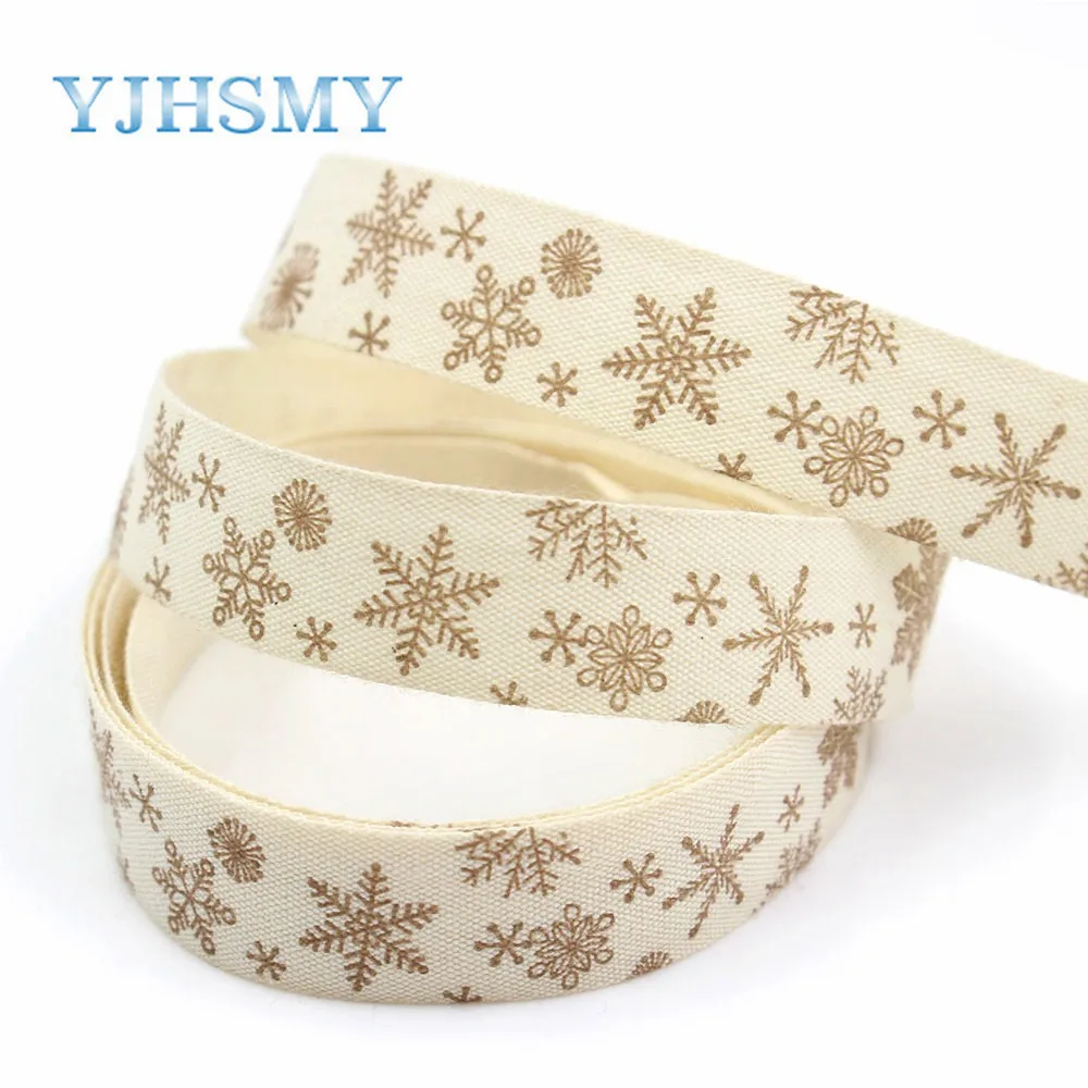 Картонная лента из хлопка с теплопереносным принтом "YJHSMY G-18208-33" 16 мм, 5 ярдов - материал для свадебных аксессуаров, ручной работы.