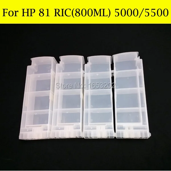 HOT TOP 800ML Refillable Ink Cartridge For HP81 Use For HP 81 Designjet 5000 5500 5000pc 5500XL With Chip Decoder