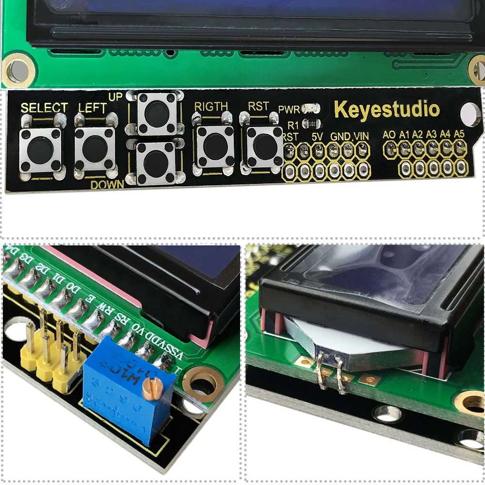 Экран клавиатуры Keyestudio 1602 для Arduino ЖК дисплей ATMEGA2560 Raspberry Pi UNO синий экран модуль
