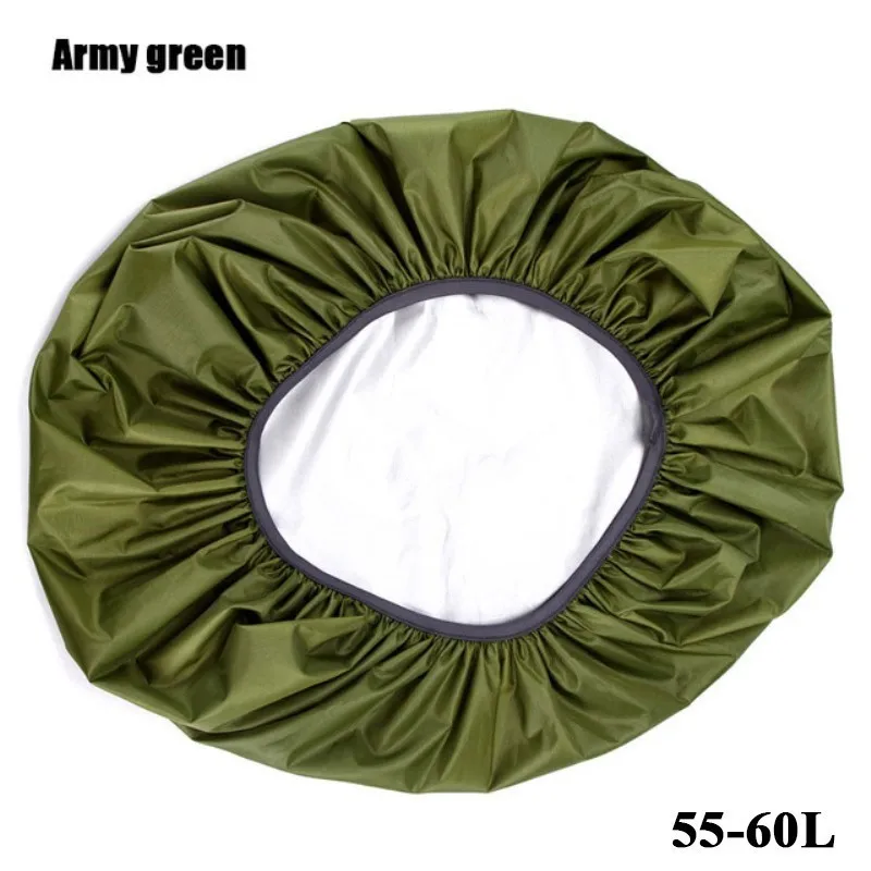 Army green 60L TACTIFANS 190D сумка дождевик 60L Переносной Водонепроницаемый Анти-слеза пылезащитный рюкзак с УФ-защитой Кемпинг Туризм серебряное покрытие - Цвет: Army green 60L