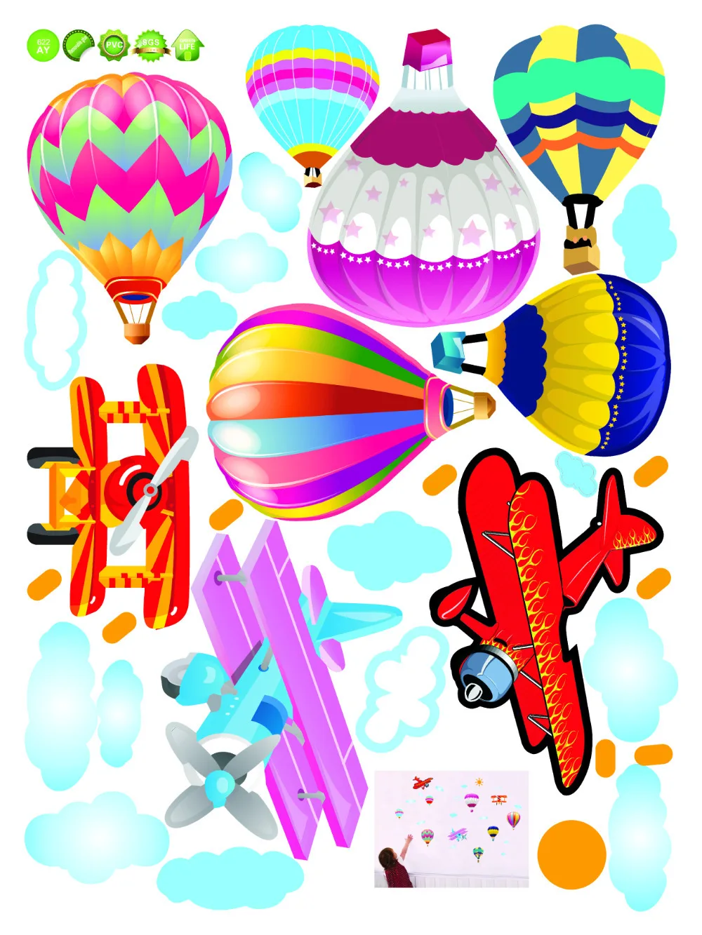 воздушные шары детская мебель стены стикеры для детей номеров наклейки на стену