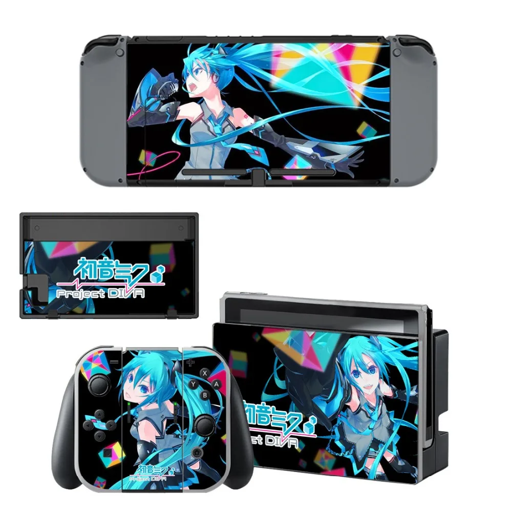 Виниловая наклейка на кожу Hatsune Miku Project Diva крышку для Nintendo консоли переключения и
