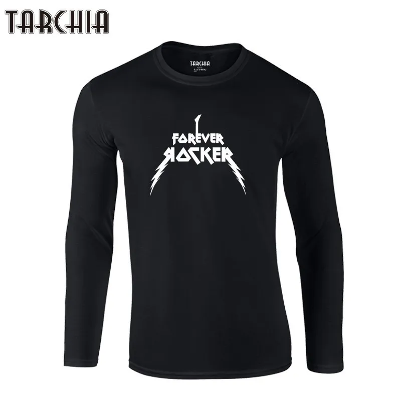 Мужские облегающие футболки TARCHIA 2021 новые хлопковые рубашки Forever Rocker Мужская