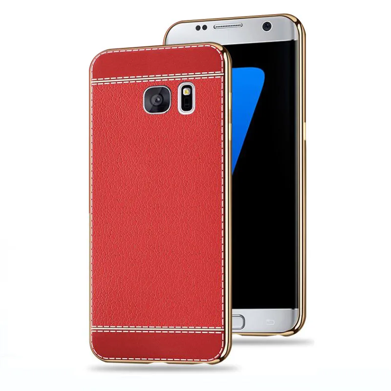 SemgCeKen luxury original coque cover case for samsung galaxy s7 s7edge s 7 edge tpu soft leather silicone silicon phone back |