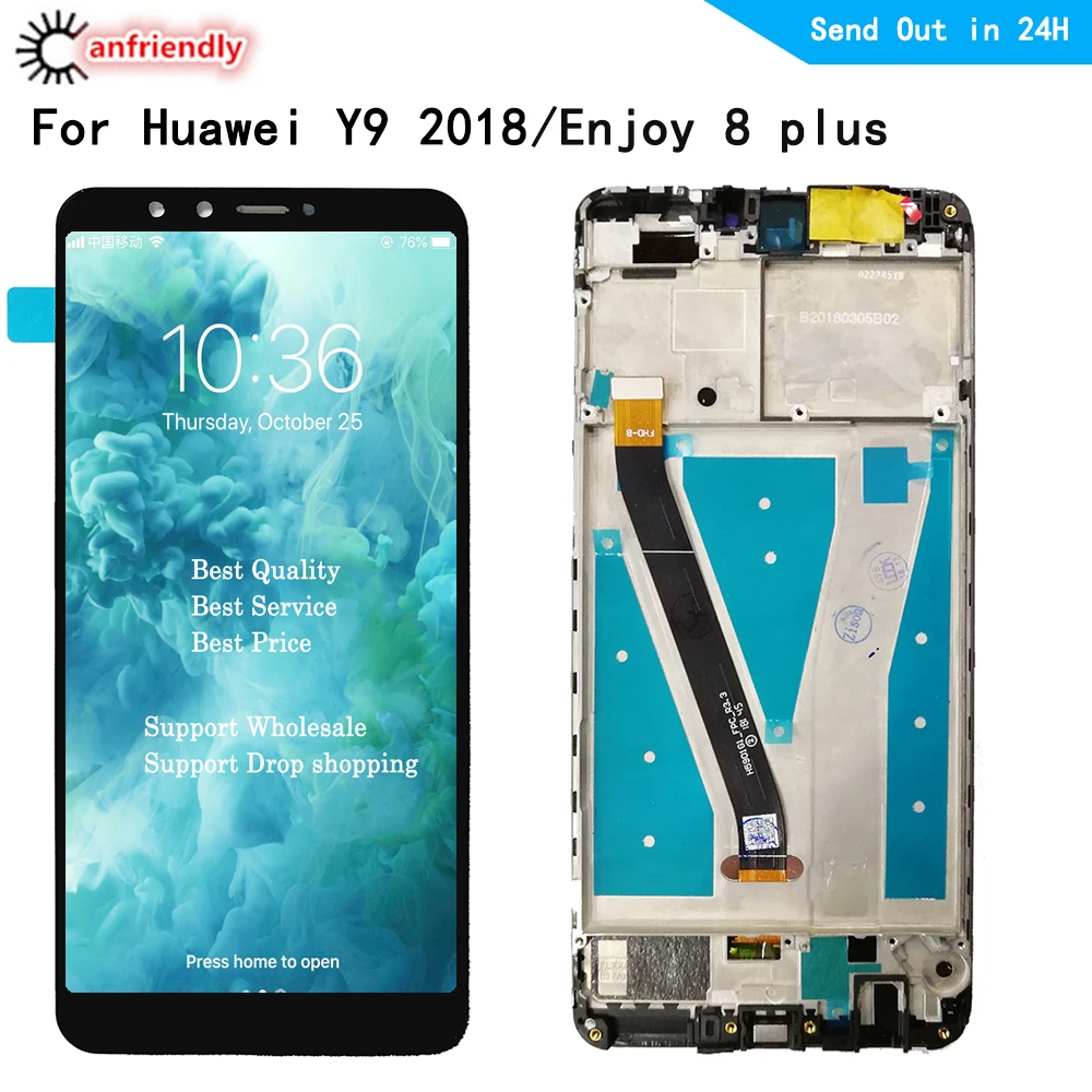Для Huawei Y9 2018 FLA AL00 LA10 LX1 LX2 LX3 enjoy 8 plus ЖК дисплей + Замена сенсорного экрана