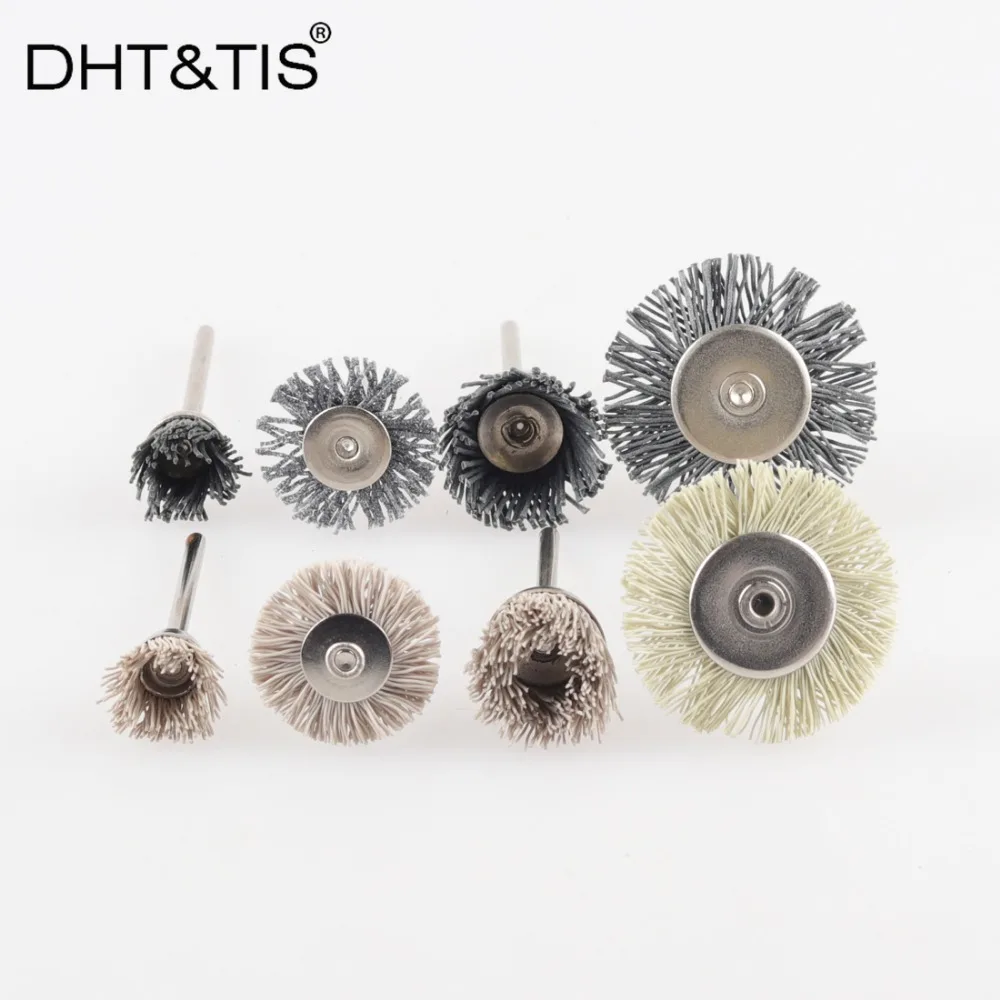 DHT & TIS 10 шт. ассорти мини кисти установленные нейлоновые абразивы Проволочная