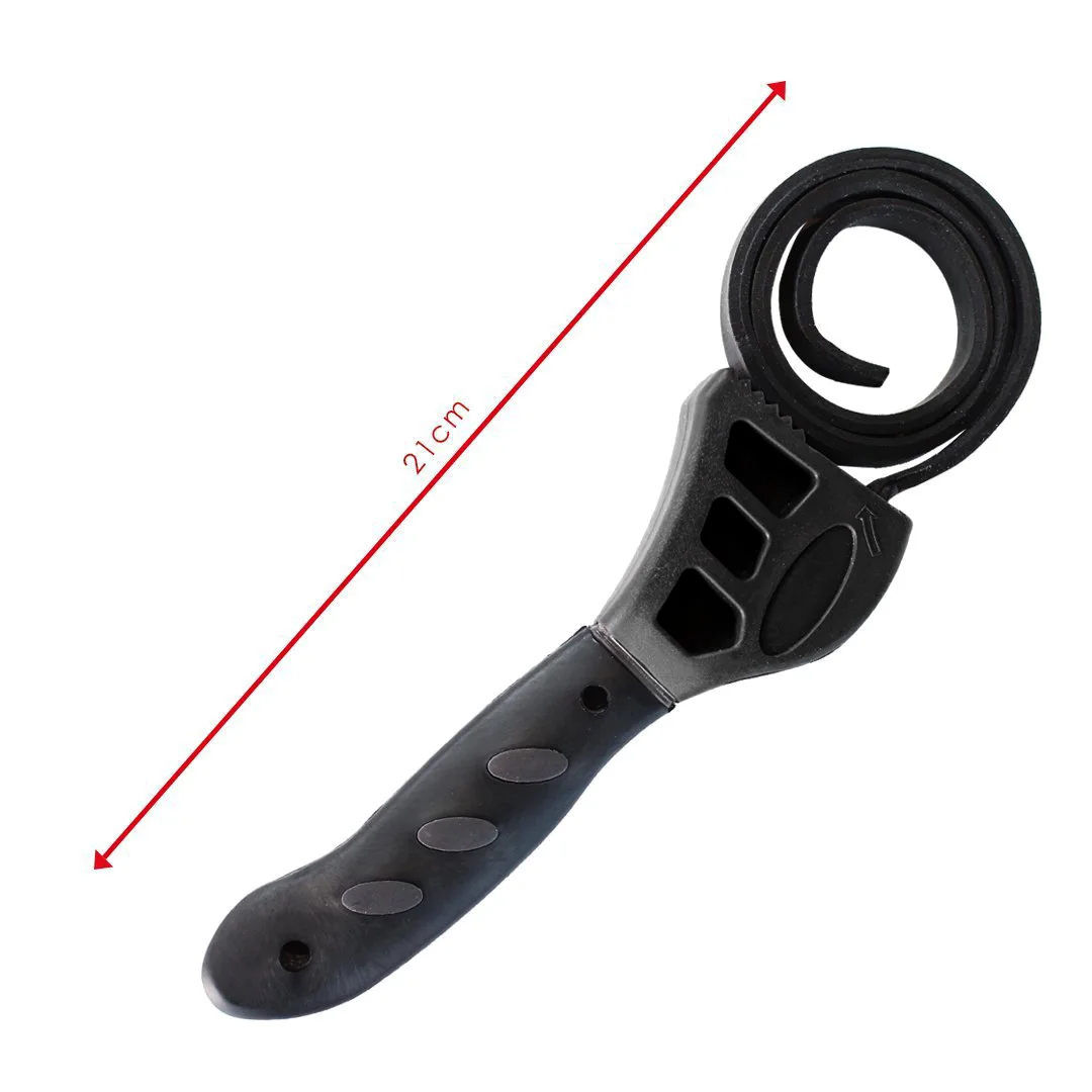 1 шт. 50 см черный гаечный ключ с резиновым ремешком Инструмент регулируемый для