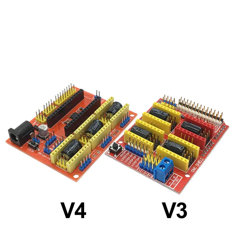 CNC щит V3/V4 гравировальный станок/3d принтер/A4988/DRV8825 Драйвер шагового двигателя Плата расширения V3.0 для Arduino UNO R3 NANO
