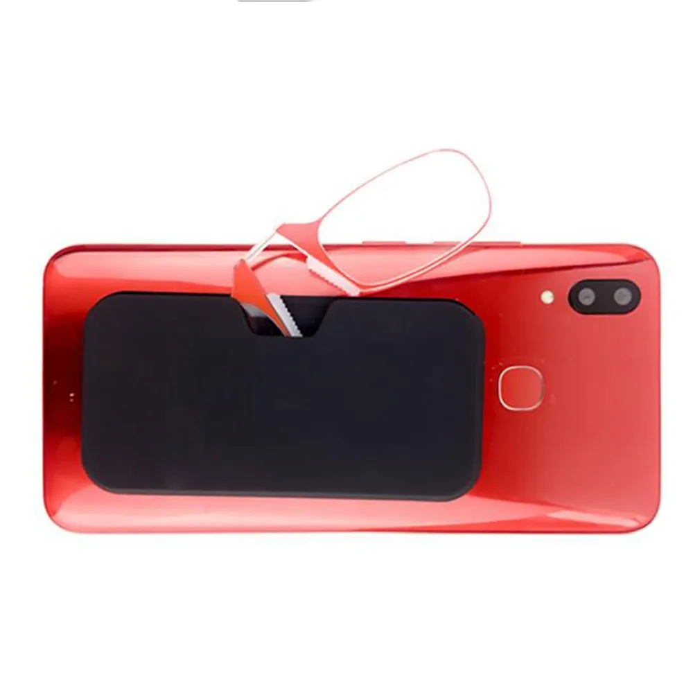 Мини зажим для носа тонкие портативные очки чтения SOS с подставкой телефона чехол