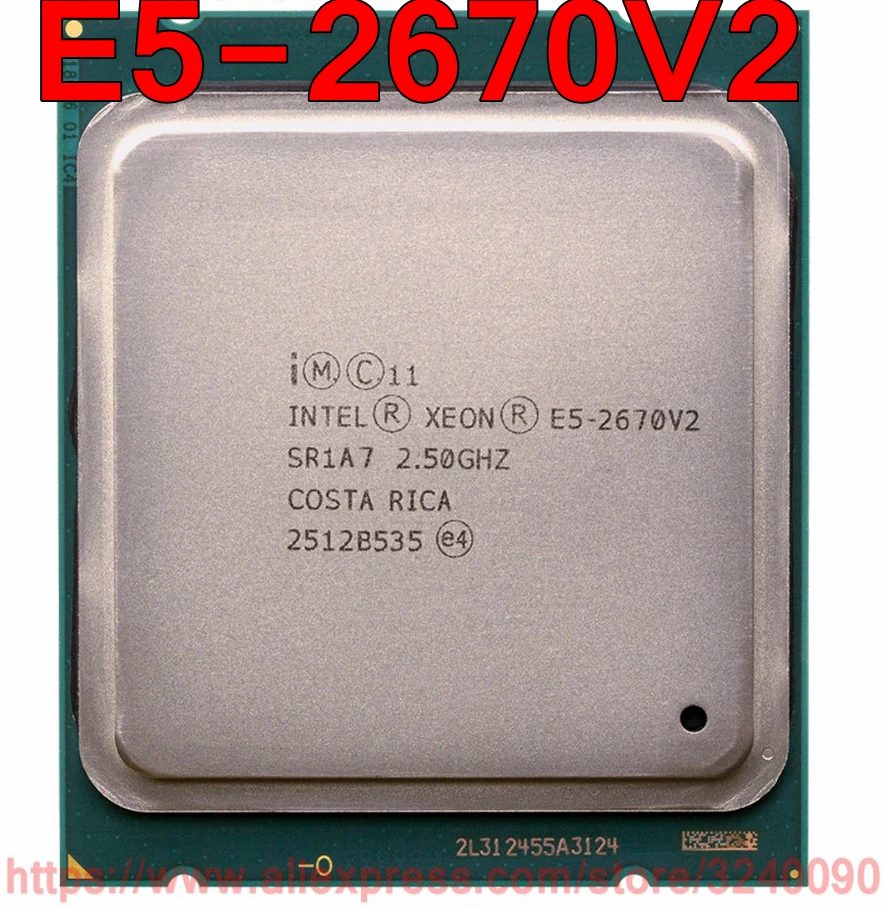 Intel Xeon CPU E5-2670V2 SR1A7 2.50GHz 10-Core 25M LGA2011 E5 2670V2 processor E5-2670 V2 free shipping speedy ship out | Компьютеры и