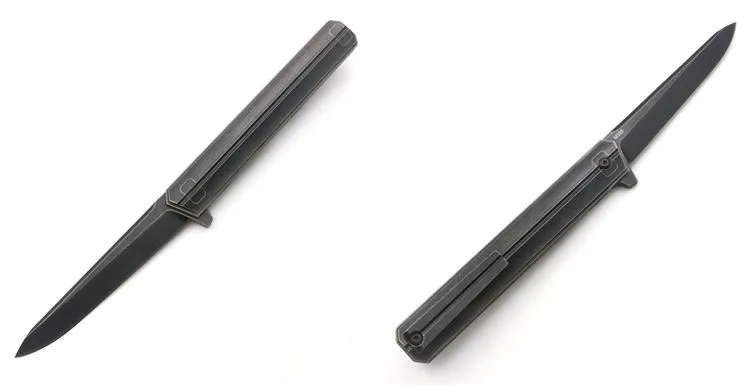 black drop Quartermaster M390 лезвие TC4 titanium тактический складной на шарнире Флиппер складной нож лагерь Открытый ножи для выживания EDC инструменты - Цвет: black drop