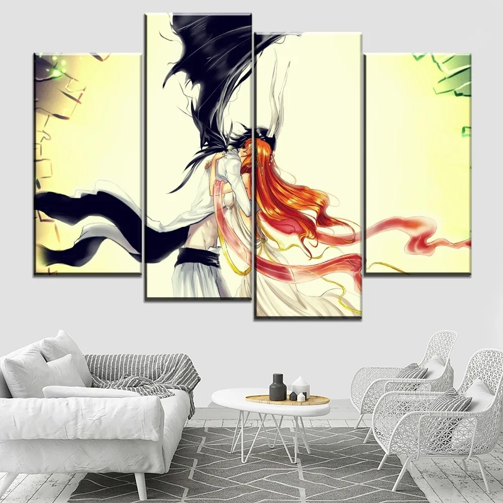 Современное художественное оформление 5 шт. Orihime Inoue And Ulquiorra Cifer модульное рисунок