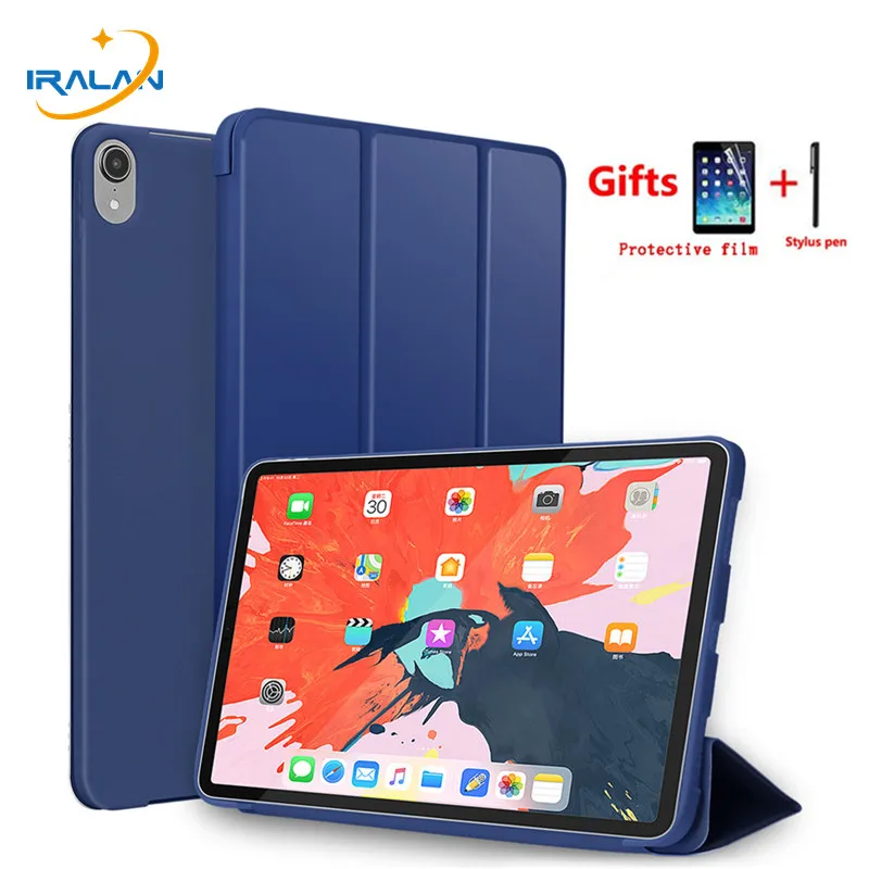 Мягкий силиконовый чехол из искусственной кожи для Apple iPad Pro 11 2018 магнитный