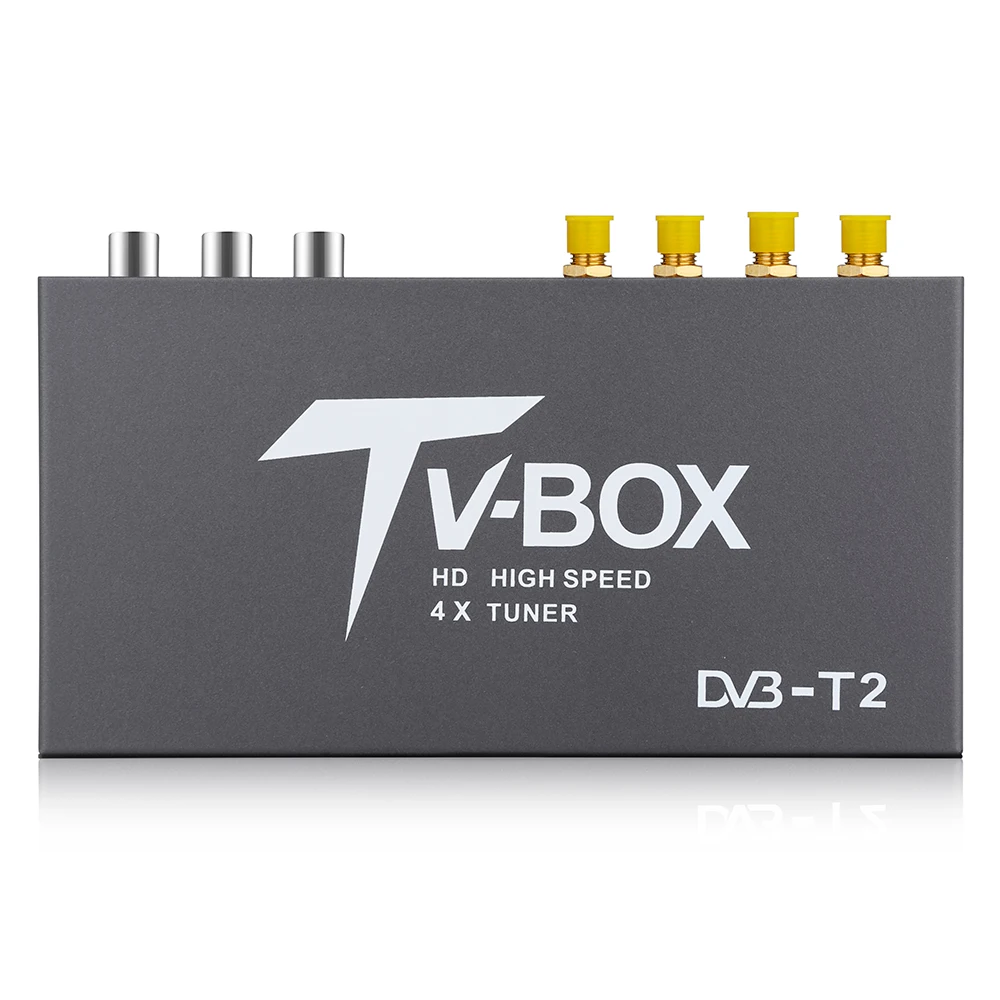 T339 автомобиль HD DVB T2 мобильный цифровой ТВ телеприемник 4X тюнер высокого Скорость