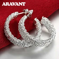 925 silver earrings fashion weaved web stud earring for women wedding earrings jewelry top quality