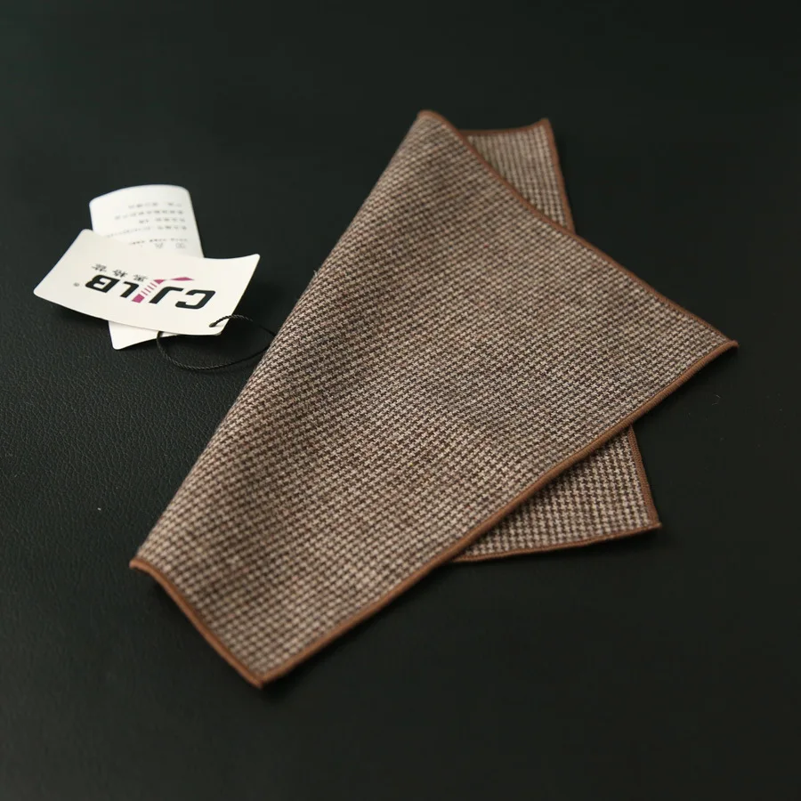 Hankerchief шарфы мужской деловой костюм Hankies шерстяной плед Повседневный Карманный