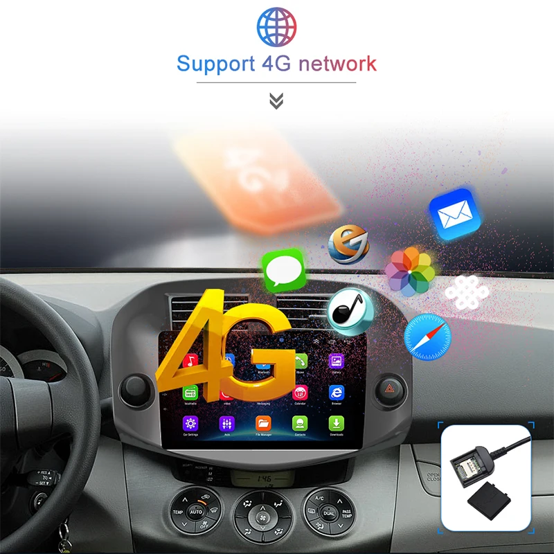 Junsun Штатное Головное устройство для Тойота рав4 2007 2008 2009 2010 GPS навигатор Android 8.1