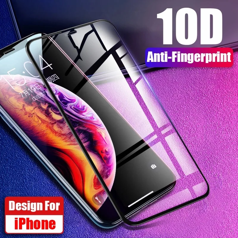 KERTLIYCDA Оригинальное 10D Защитное стекло для iPhone 6 6s 7 8 Plus закаленное защитное экрана
