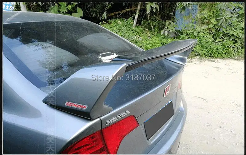 Спойлер для Honda Civic FD2 2006-2011 Неокрашенный задний спойлер на крыло крышу АБС-пластик