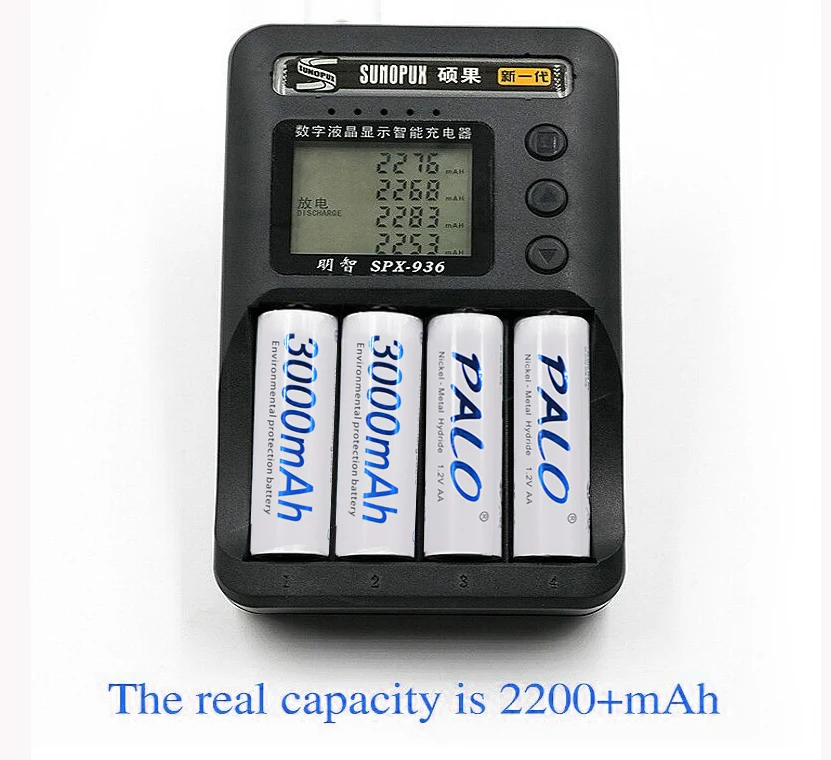 PALO AA Аккумуляторная батарея 1 2 V AA3000mAh Ni MH предварительно Заряженная