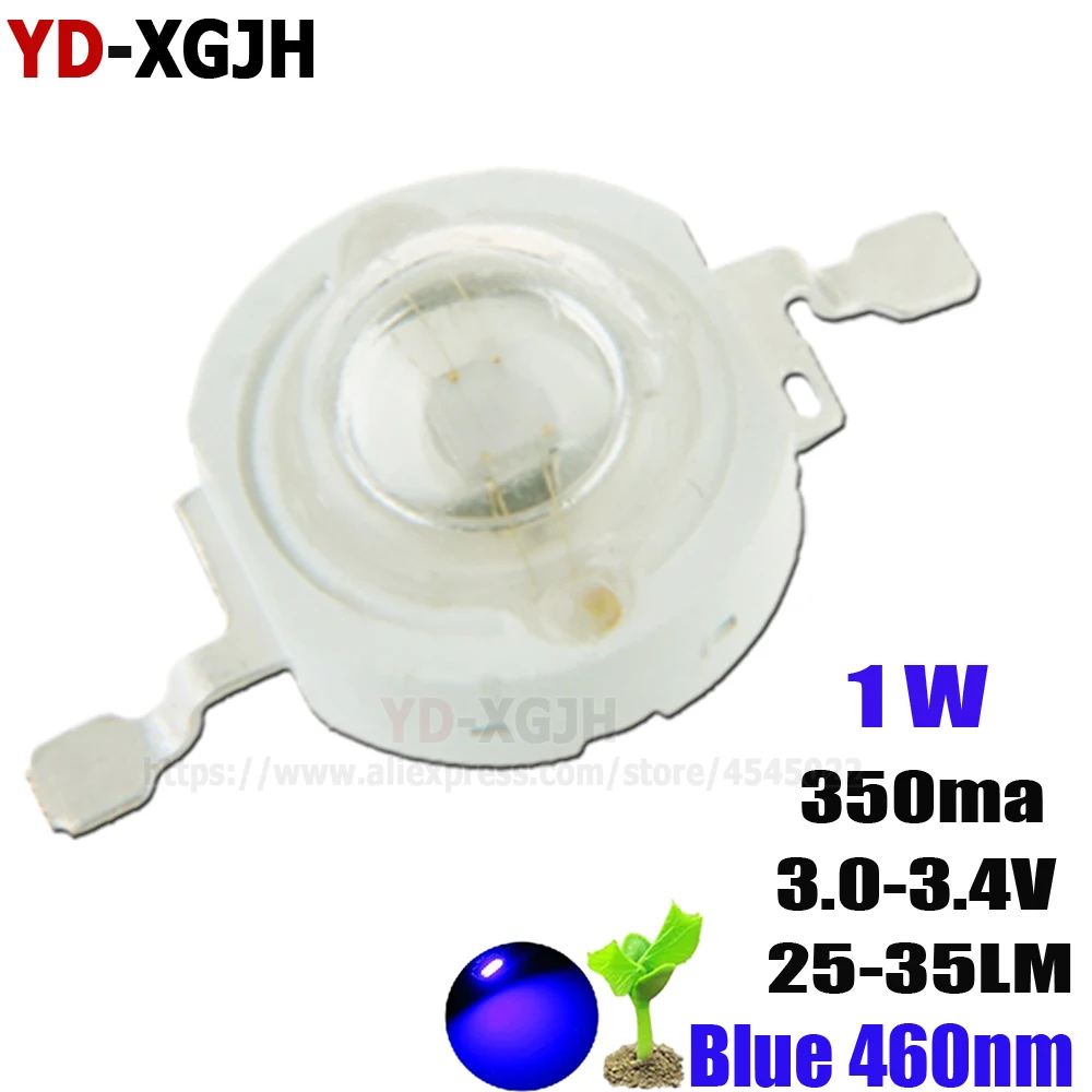 50 шт./лот высокая мощность светодиодный чип растут королевский синий свет лампы 1