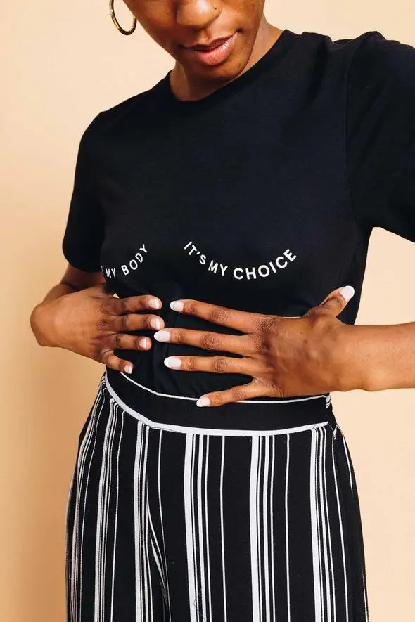 Черная футболка с надписью it's my body choice хлопковые винтажные топы высокого