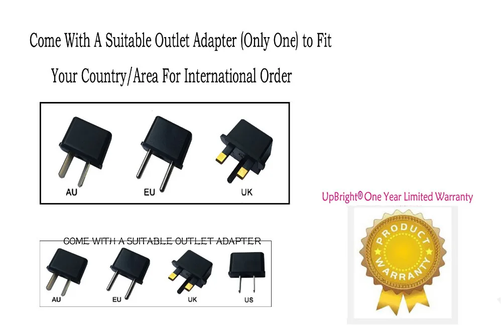 UpBright Новый AC / DC адаптер для режима FM050020 US планшетный ПК шнур питания кабель PS