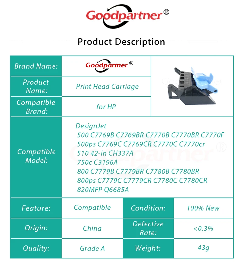 2 шт. каретки с печатной головкой в сборе для HP design jet 500 500ps 510 750c 800 800ps 820MFP 4500 5500 T1100 |