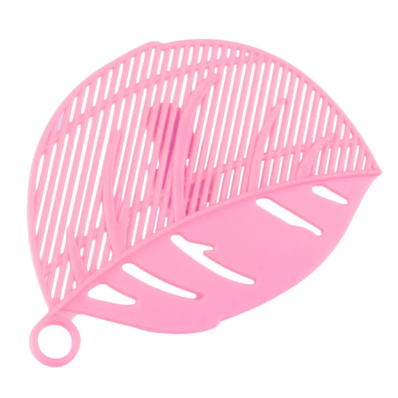 Pink 1 шт. Kichen аксессуары оснастка Тип лист форма дренажная доска фрукты и овощная лапша пластик фильтр блок кухонная утварь - Цвет: Pink